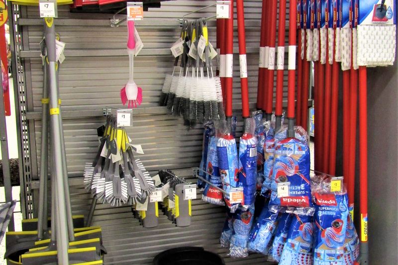 Mop, bucket and cleaning tools